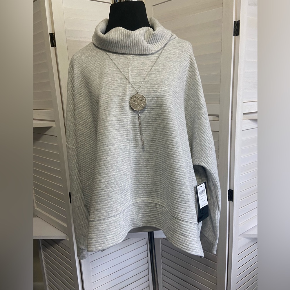 90 Degree 3/4 Sleeve Pullover Grey Blend